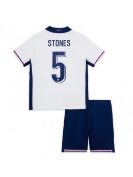 England John Stones #5 Heimtrikotsatz für Kinder EM 2024 Kurzarm (+ Kurze Hosen)